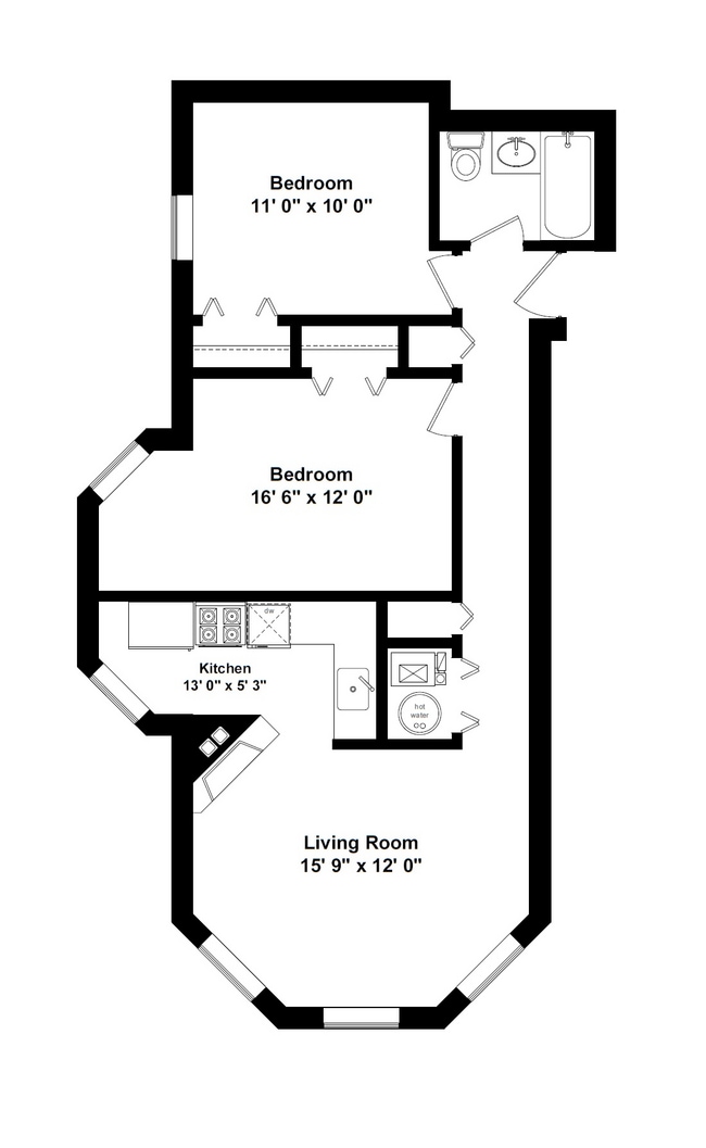 Represents the 750 SQFT apartment in the 3435 building - Maynard At Elaine Place