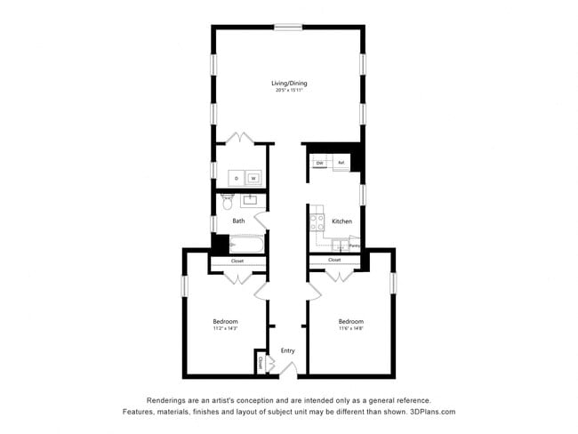 Floorplan - Upper Post Flats