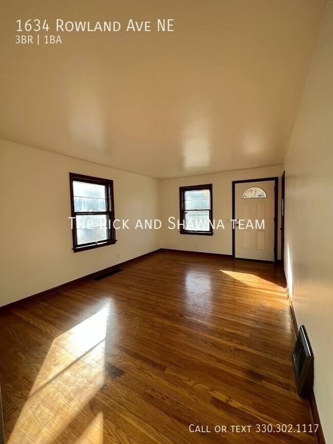 Three bedroom one bathroom home for rent 1634 Rowland Ave NE Canton