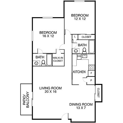 Floorplan - Royal Crest Estates Apartments