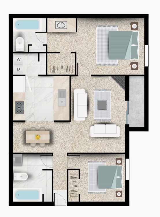 Floorplan - Huntington Place Apartments