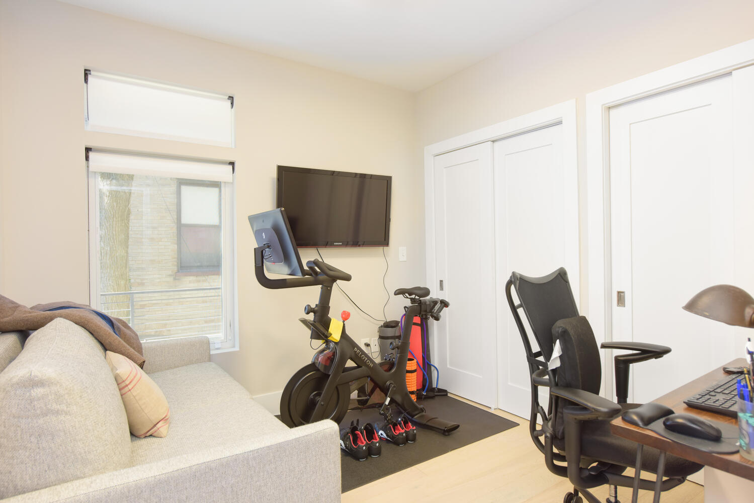 Second bedroom. Two large closets. - 1001 Monroe St NW
