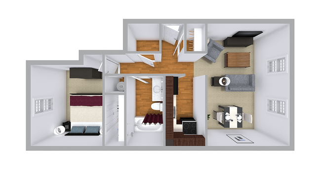 Floorplan - Hamilton Square Apartments