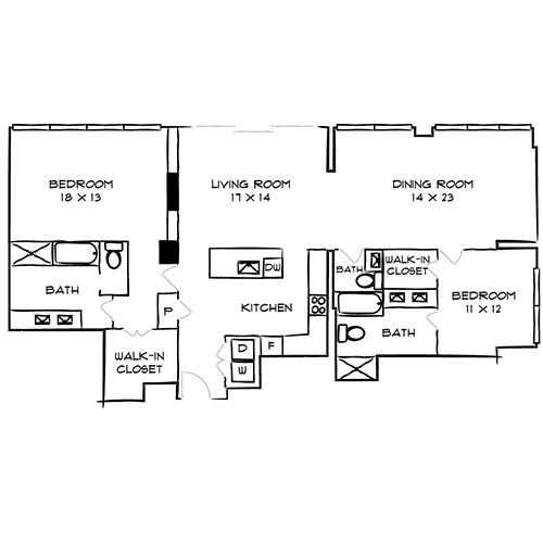 Floorplan - Park Towne Place Apartments