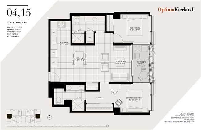 Floorplan - Optima Kierland Apartments