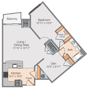 1BR/1BA - The Galaxy Apartments