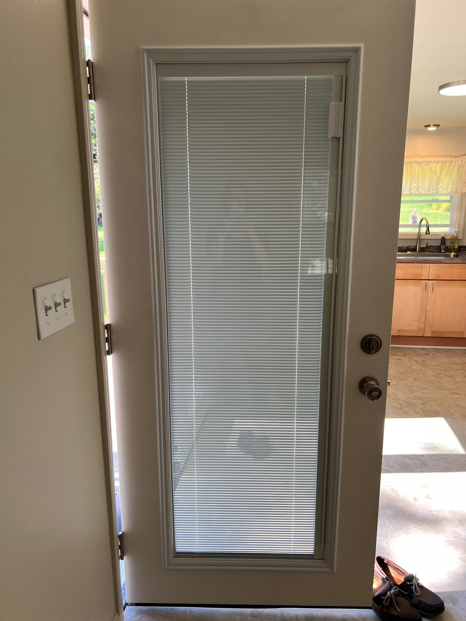 Blinds inside door glass - 340 Dryden Harford Rd