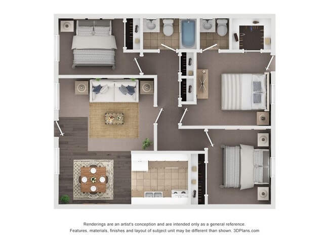 Floorplan - Vieux Carre' Apartments