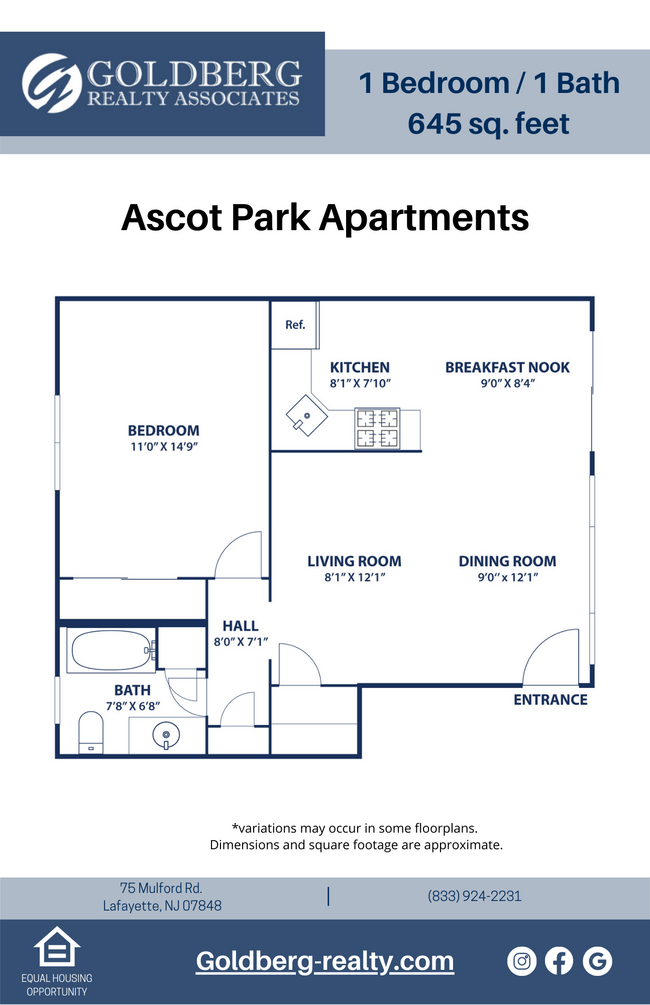 Floorplan - Ascot Park Apartments