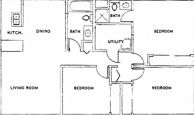 3BR/2BA - Northside Square Apartments