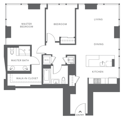 2BR/2BA - Blu SF