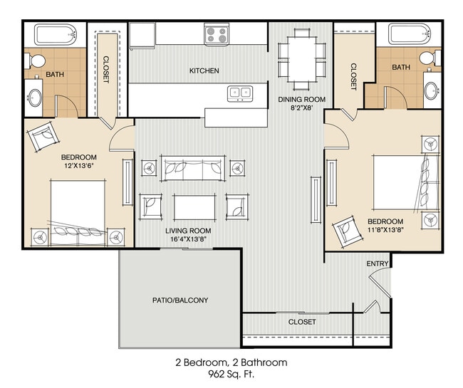 Floorplan - Brookhollow Apartments