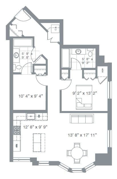 1BR/2BA - Watermark Condos