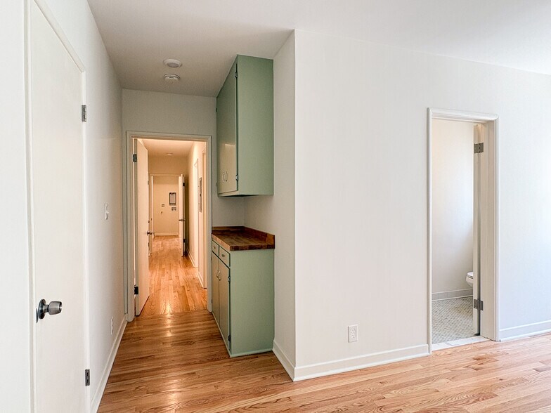 Primary bedroom with original built-in storage - 1041 Wilcox Ave