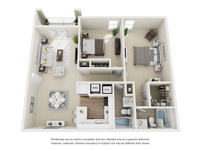 Floorplan - Mill House at East Cobb Apartment Homes