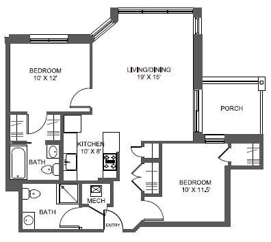 Floorplan - Malvern Place Apartments