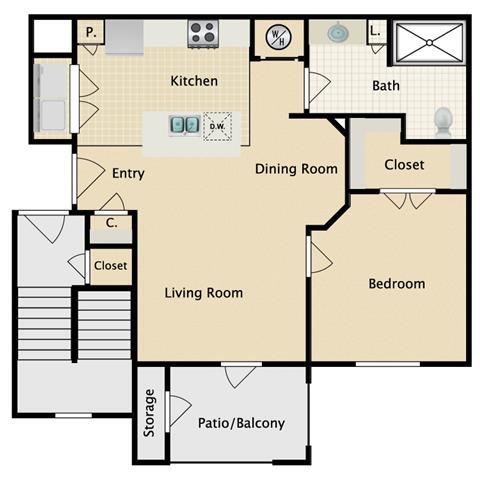 Floorplan - Sorrento at Deer Creek Apartment Homes