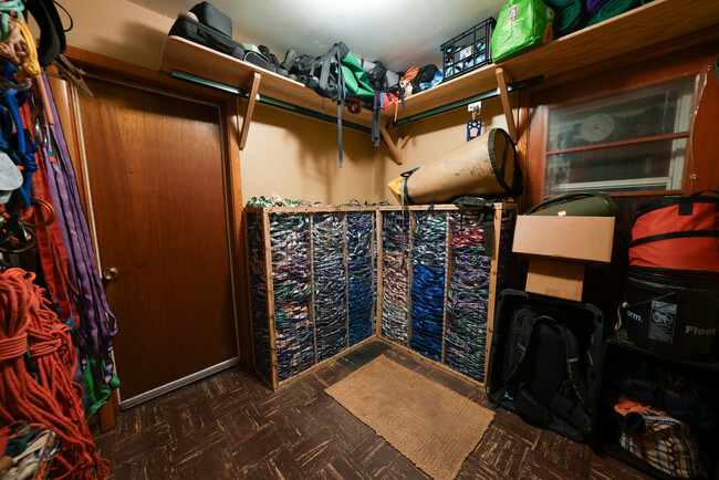 Gear-room/Mud-room. Great storage space. Custom shelves and slat wall. Space will be cleared - 2507 3rd St NE