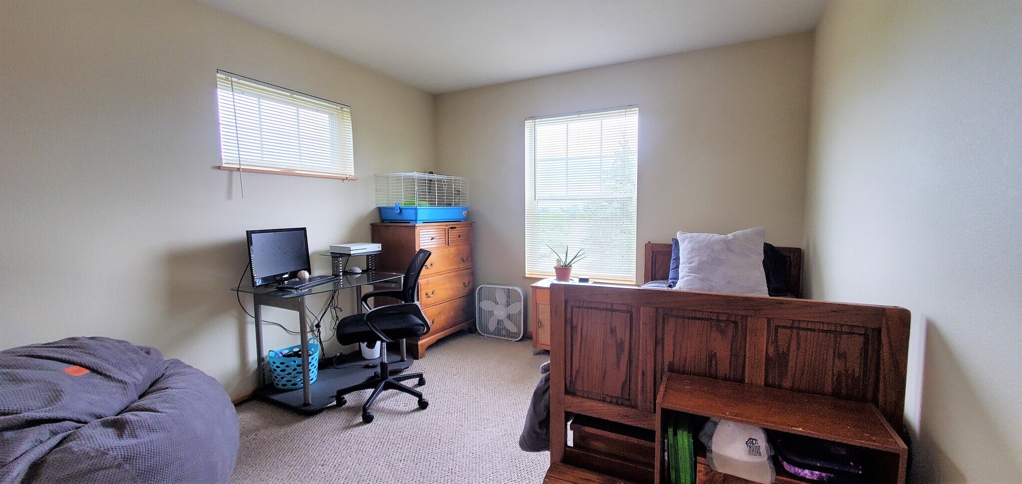 Bedroom 1/upper level. (photo from neighboring unit with the same layout) - 1756 St Joseph St