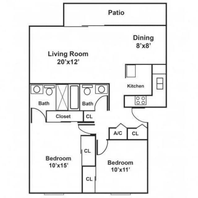 2x2 The Biltmore 1010 sqft - The Essex