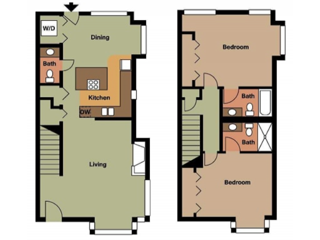 The Roux- 2 Bed, 2.5 Bath - Quality Hill Apartments