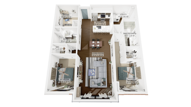 3D-Plan-Unit-2-ADA.png - La Collina Living in Little Italy Cleveland