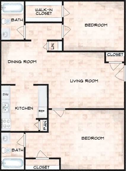 Floorplan - Inglewood Village Apartments