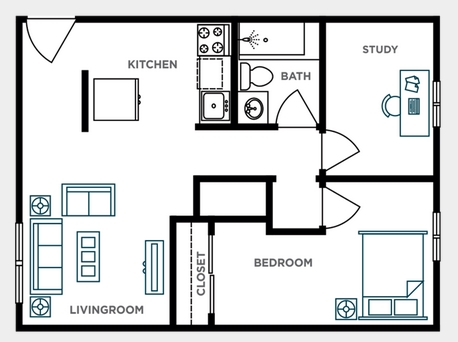 1BR/1BA - Campus Edge