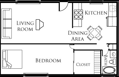 1BR/1BA - Village Green