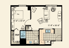 1BR/1BA - Aston Gardens At The Courtyards Senior Living