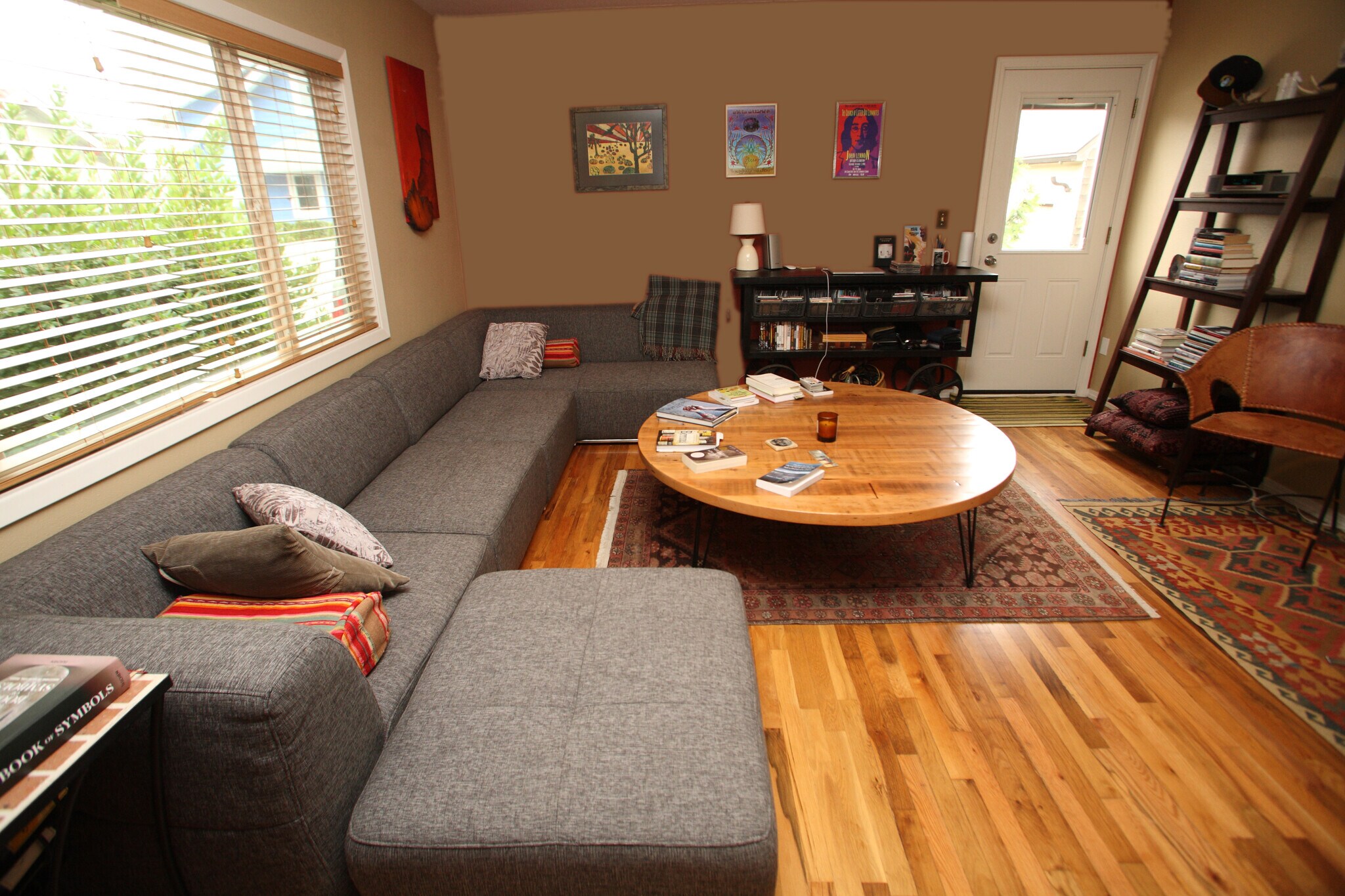 Living room and door to side yard - 5427 SE Tibbetts St