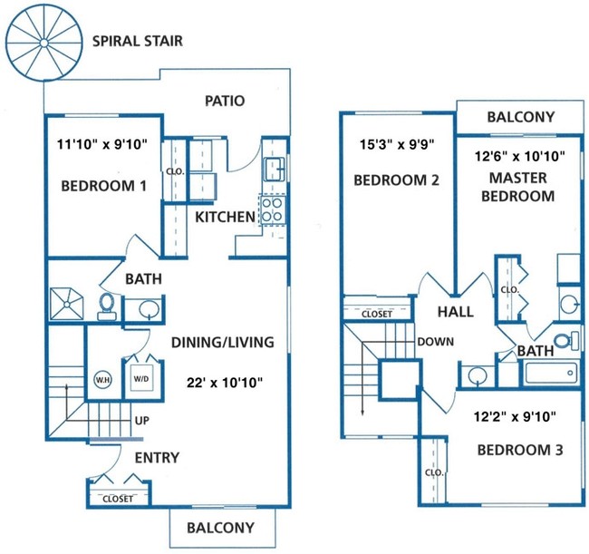 4 BR 2 BA Townhouse 1287 - Octave