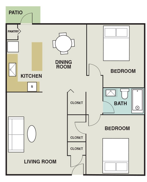 2BR/1BA - Willow Oaks