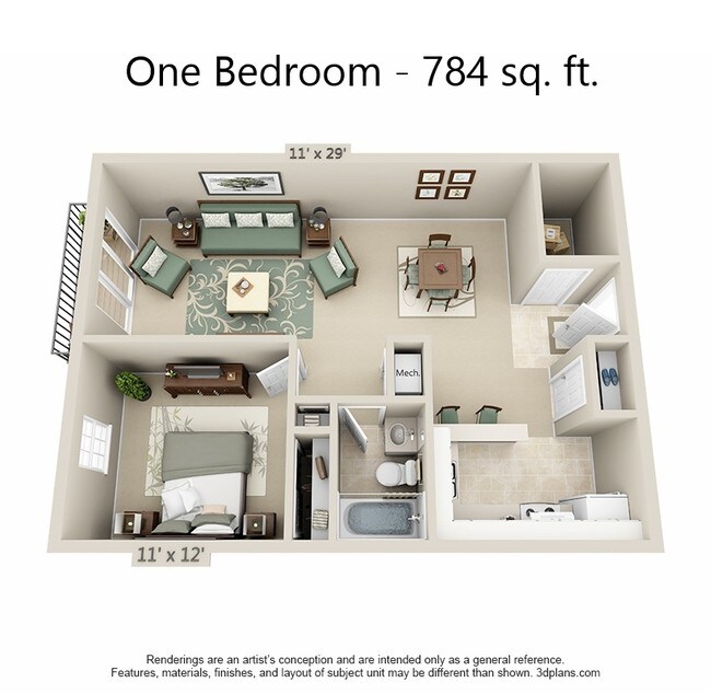 Floorplan - Mission Hill Apartments