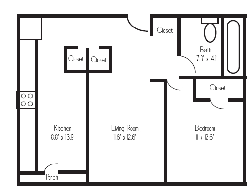 1BR/1BA - Trackside Homes I