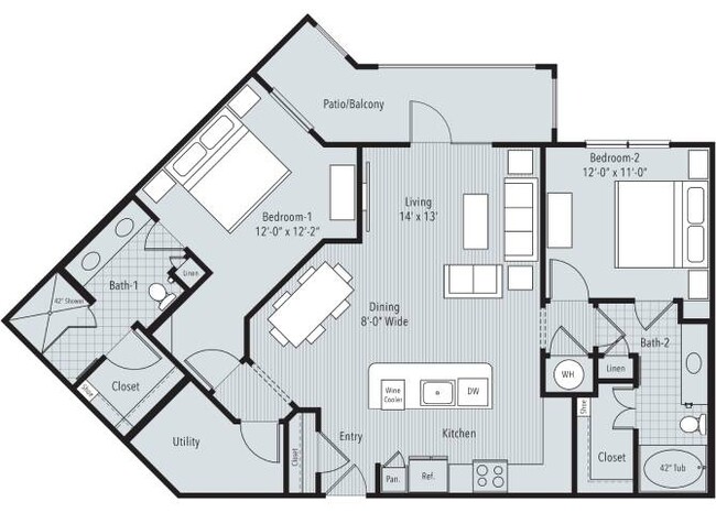 Floorplan - 46 Penn Apartment Homes