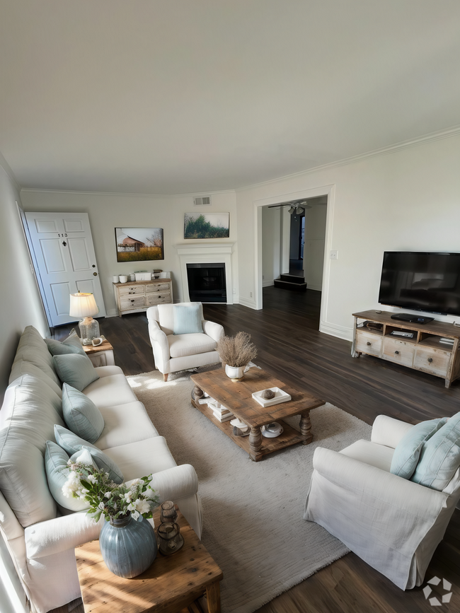 Living Room with Fireplace - Virtually Staged (Furniture not Included) - 268 West Verdugo
