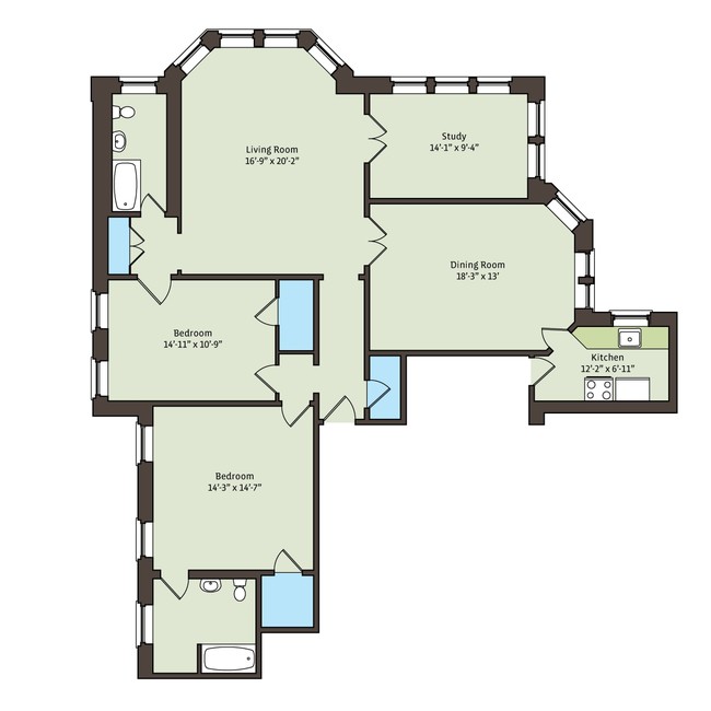 Floorplan - 5325 S. Hyde Park Boulevard