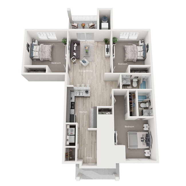 Floorplan - Meadow Creek Flats Apartments