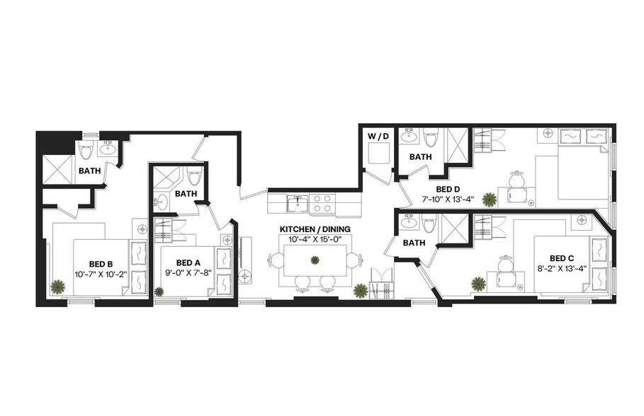 Building Photo - Room in Shared 4 bed/4 bath home