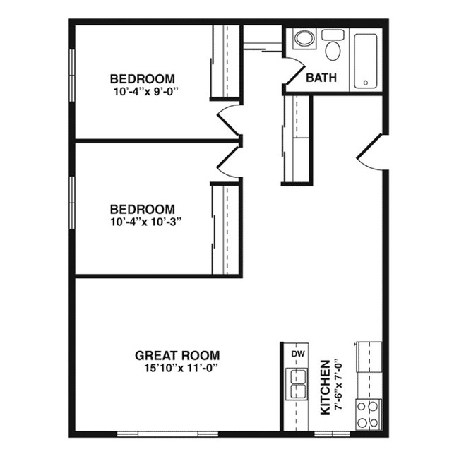 2BR/1BA - Lincoln Square Apartments