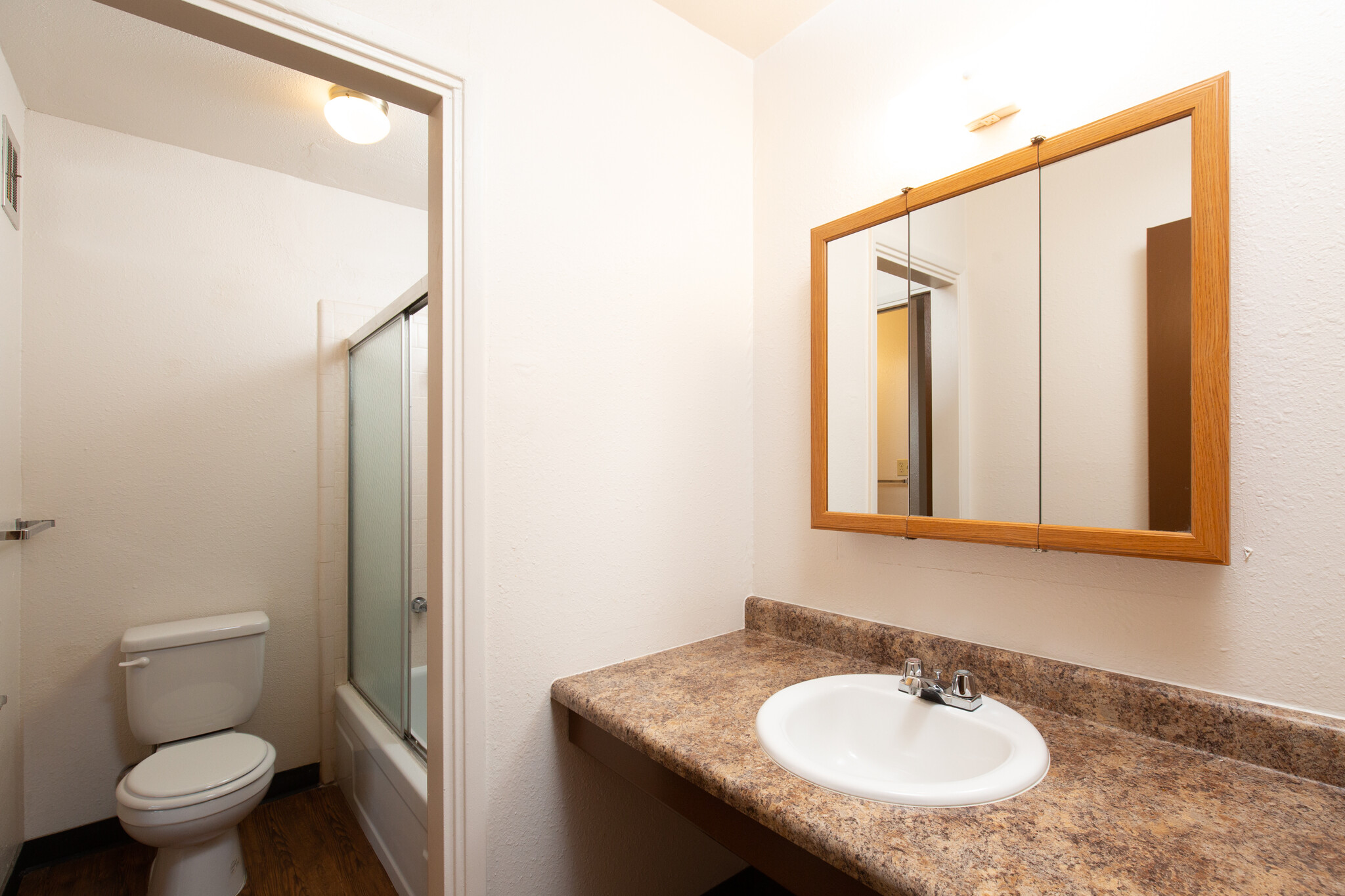 Shower & Vanity - Woodridge Apartments