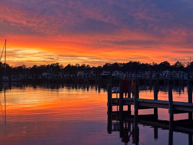 Sunset from boat launch - 117 Forecastle Ct