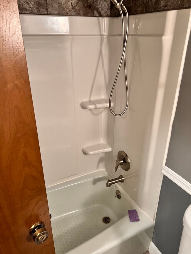Guest bathroom with tub. - 4315 Lindenwood Dr