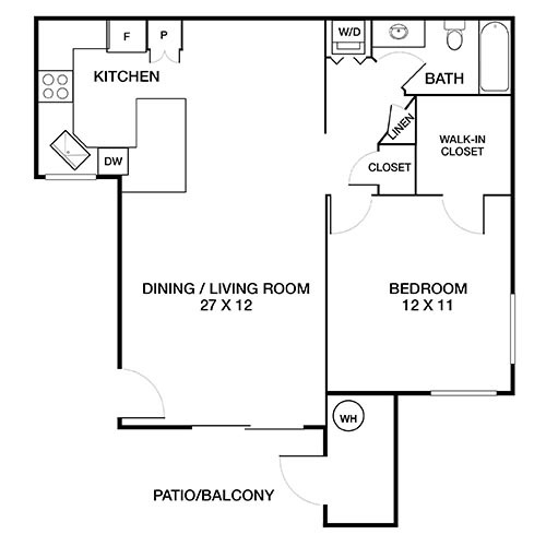 Floorplan - Hidden Cove Apartments