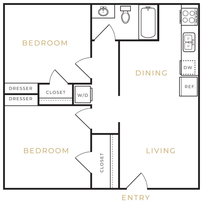 Floorplan - Delano Apartments