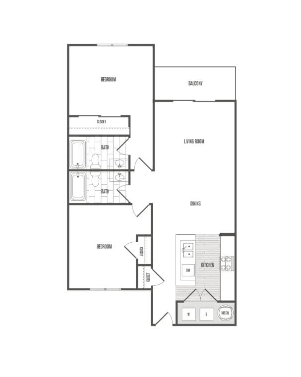 Floorplan - Enchanted Vista Apartments