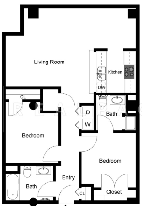 2BR/1BA - Cold Storage Lofts