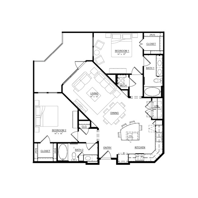 Floorplan - Magnolia on Moser