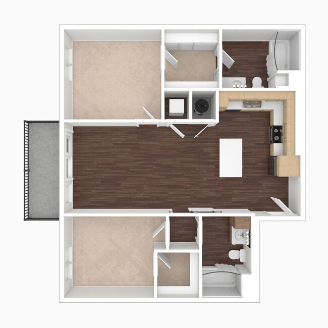 Sun Valley, 2 bed x 2 bath, 972 sq. ft. - Cortland South Meridian